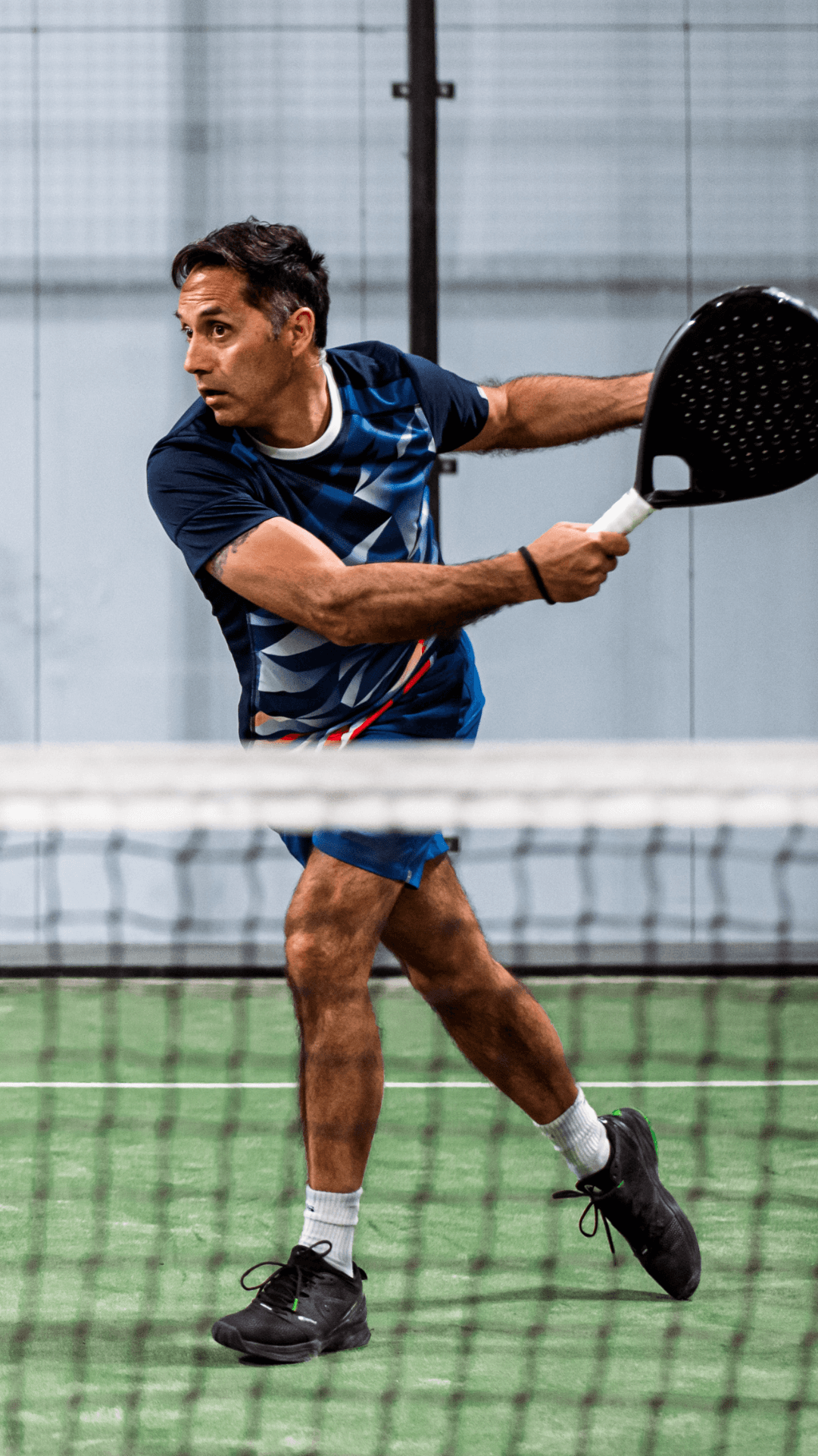 Michael Harris playing padel